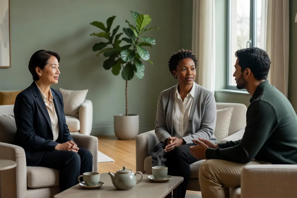 Deux mains se tenant après une dispute résolue, symbole de réconciliation interculturelle