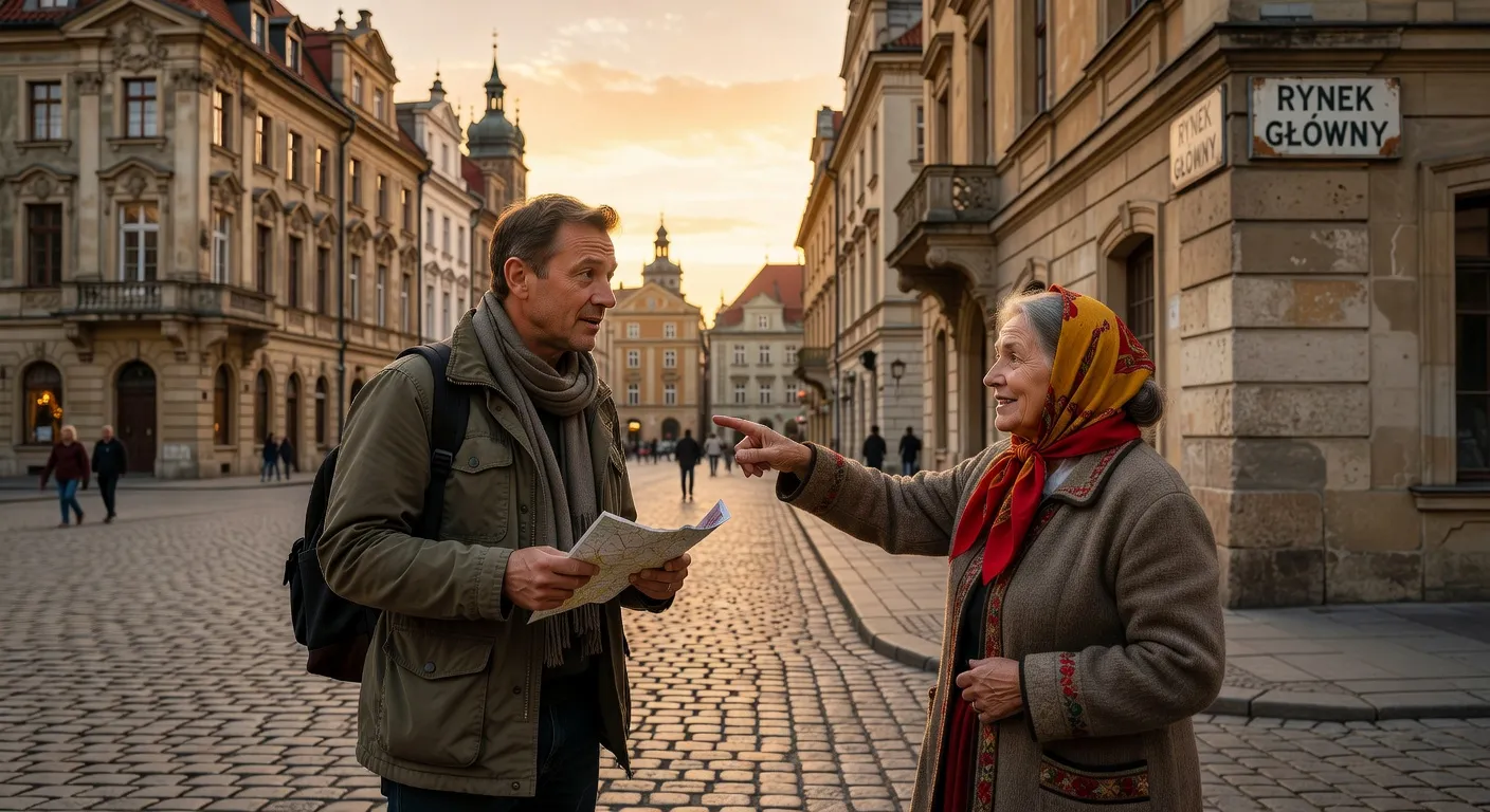 Marche local d'Europe de l'Est avec etals colores et panneaux en cyrillique