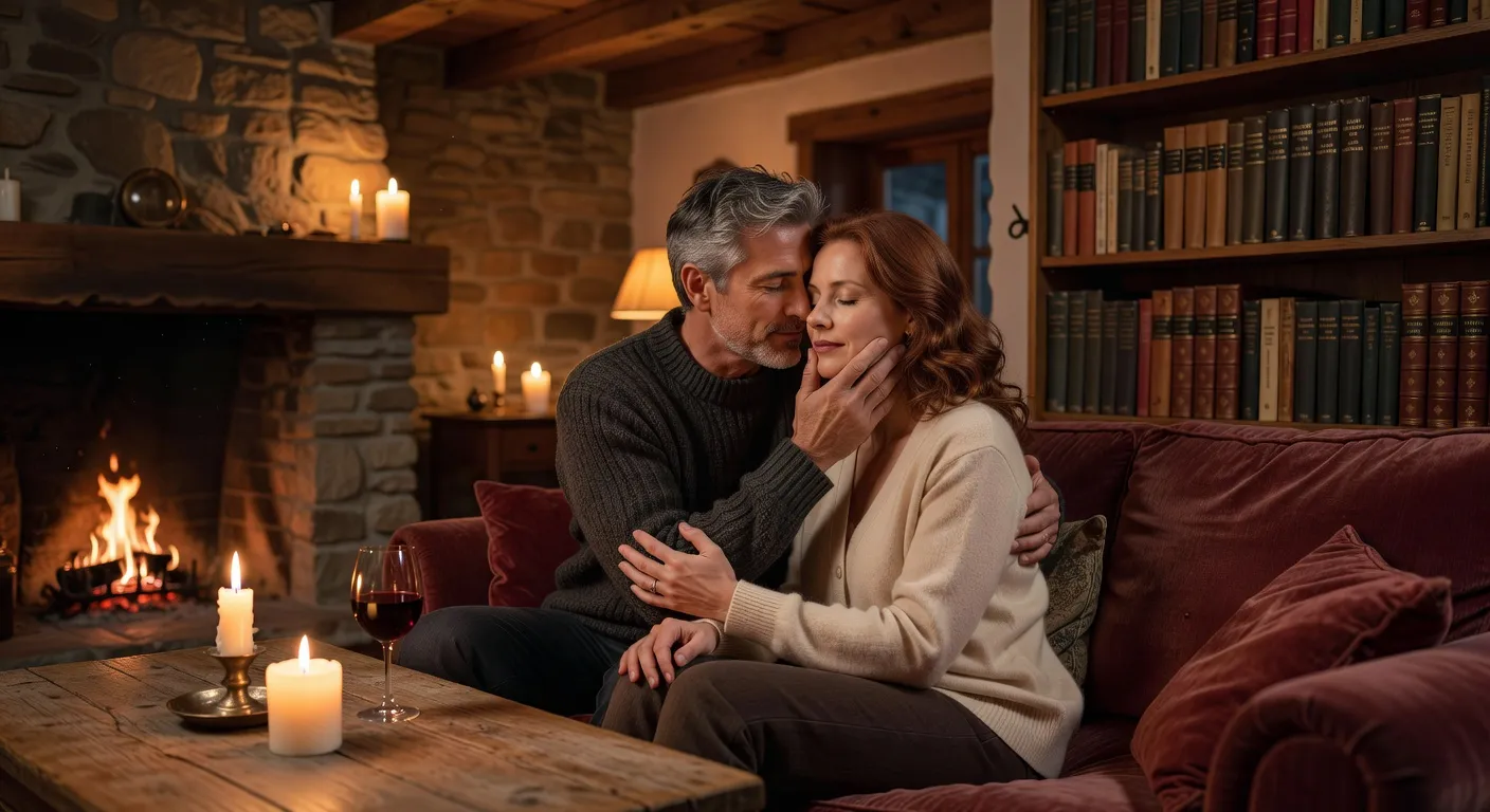 Couple partageant un moment de confiance et de tendresse en soiree